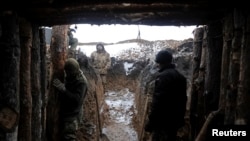 Позиции украинских войск в Лисичанске, Луганская область 