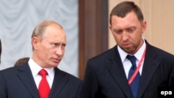 Владимир Путин и Олег Дерипаска