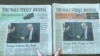 USA-Wall Street Journal frontpages with marks