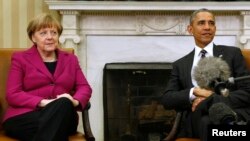Президент США Барак Обама и канцлер Германии Ангела Меркель 