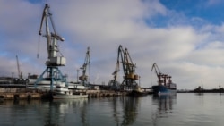 Морской порт в оккупированном Бердянске Запорожской области 
