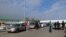 Turkmenistan: Taxi station in Anew city. Taxi goes to Mary district. People. Car. April 2018