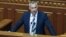 UKRAINE -- Ukrainian Prosecutor General, Ruslan Ryaboshapka speaks to newly elected deputies during a session of the Ukrainian Parliament in Kyiv, August 29, 2019