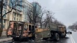 Kazakhstan – view on Almaty street in the morning of January 10, 2022