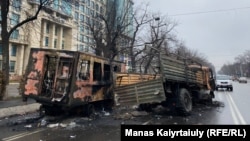 Улицы Алматы после протестов, 10 января 2020 года