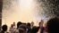 Взрыв светошумовой гранаты во время столкновений с полицией 20 июля в Ереване