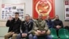 Призывники в призывном пункте в Москве перед отправкой на военную службу в российскую армию, октябрь 2024 года