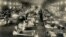 U.S. -- Beds with patients in an emergency hospital in Camp Funston, Kansas, in the midst of the influenza epidemic, circa 1918