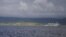 Kurile Islands. The ship makes a voyage
