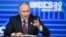 Russian President Putin attends a press conference at the end of BRICS summit in Kazan