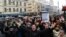 RUSSIA – People rally in support of jailed opposition leader Alexei Navalny in Moscow on January 31, 2021