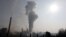 Bosnia-Herzegovina -- The sun appears through heavy smog in the city of , February 16, 2017