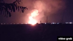 Взрыв на складе боеприпасов в Геранбойском районе