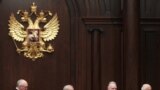 Russia -- Judges of the Constitutional Court at a hearing on the death penalty in St. Petersburg, 09Nov2009