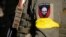 UKRAINE – A patch reading "Ukraine of death" is seen on a sleeve of a member of the Territorial Defence Forces of Ukraine in Kyiv, February 26, 2022
