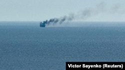 Атакованное суд в Черном море, иллюстративное фото