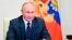 RUSSIA -- Russian President Vladimir Putin speaks during a meeting with acting head of the Republic of Tuva Vladislav Khovalyg via video conference at the Novo-Ogaryovo residence outside Moscow, Russia, Thursday, Aug. 12, 2021. 
