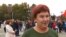 Russia -- Karbovskaya Natalya, a teacher from Khabarovsk on a protest against the rise of pension age on September 22, 2018