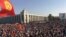 An October 5 rally in downtown Bishkek against the preliminary results of Kyrgyzstan's October 4 parliamentary election 