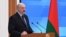 BELARUS -- Belarusian President Alyaksandr Lukashenka speaks at a meeting with business people in Minsk, December 22 , 2017