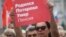 RUSSIA – People in a protest against a draft law proposed by the Russian government to raise the retirement age for men from 60 to 65 years old and for women from 55 to 63 years old. Omsk, July 1, 2018