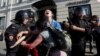 Moscow, Russia - Law enforcement officers detain protesters during a rally calling for opposition candidates to be registered for elections to Moscow City Duma, the capital's regional parliament, in Moscow, Russia July 27, 2019. REUTERS/Maxim Shemetov