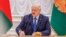 Belarusian President Alexander Lukashenko attends a press conference in Minsk