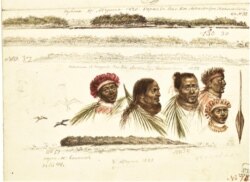 Набросок портретов жителей Таити
