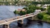 Estonia -- The bridge over the Narova River between Estonian town Narva and Russian town Ivangorod, 16Jun2005