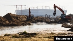 Строительство футбольного стадиона в Калининграде к Чемпионату мира по футболу-2018 