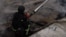 Ukraine -- Rescue workers fighting fire in Sumy region after a Russian strike, 15May2025 