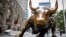 The Charging Bull statue, also known as the Wall St. Bull, is seen in the financial district of New York City, U.S., August 18, 2018.