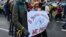 UKRAINE – During the March of Unity against the background of the threat of a new military invasion of Russia on Ukrainian territory. Kyiv, February 12, 2022