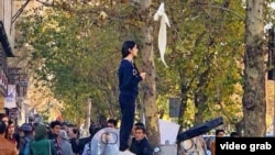 Иранка во время зимних протестов