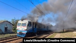Атакованный в Харьковской области поезд, 18 сентября 