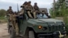 UKRAINE – Soldiers of the Security Service of Ukraine (SBU) in the recently liberated city of Izyum in the Kharkiv region. The photo was published on September 12, 2022