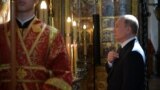RUSSIA -- Russian President Vladimir Putin attends a prayer service at the Cathedral of the Annunciation after an inauguration ceremony at the Kremlin in Moscow, Russia May 7, 2018