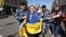 Задержание женщины с украинским флагом в Москве, 1 мая 2014 года