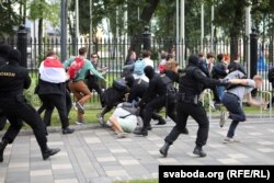 Задержание студентов в Минске 1 сентября 2020 года. Фото: svaboda.org
