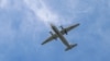 Kazakhstan. The plane flies over the village of Kyzylsuat. Akmola region, June 10, 2020