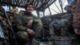 Ukraine -- Positions of Ukrainian military near Gorlivka/Shumy, Donetsk region. 17Apr2021