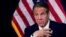 US -- New York Governor Andrew Cuomo speaks during a news conference, May 10, 2021