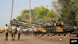 Танковый "биатлон" в Торезе, Донецкая область 