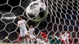 Soccer Football - World Cup - Group B - Iran vs Spain - Kazan Arena, Kazan, Russia - June 20, 2018 Iran's Saeid Ezatolahi celebrates scoring their first goal with team mates before it was disallowed after a VAR review REUTERS/Toru Hanai