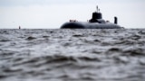 RUSSIA -- The Russian Navy's Akula-class nuclear-powered ballistic missile submarines (Project 941) is pictured at a military base of the Russian Northern Fleet, in Severodvinsk, July 23, 2019