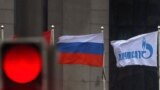 RUSSIA – Flags wave outside of the Russian Gazprom company's headquarters in Moscow, January 21, 2020