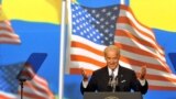 US Vice President Joe Biden addresses an audience in Kyiv, Ukraine on July 22, 2019.