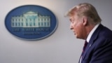 U.S. President Donald Trump speaks during a COVID-19 response news briefing at the White House in Washington, U.S., July 21, 2020.