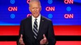Detroit, Michigan - Former Vice President Joe Biden / Former Vice President Joe Biden speaks on the second night of the second 2020 Democratic U.S. presidential debate, July 31, 2019
