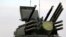 A picture shows a Russian Pantsir-S1 anti-aircraft defence system at the Russian Hmeimim military base in Latakia